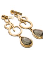Alberta Ferretti Golden Metal Earrings With Stones Alberta Ferretti Golden Metal Earrings With Stones - Metallic
