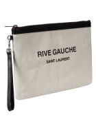 Saint Laurent Rive Gauche Clutch Saint Laurent Rive Gauche Clutch - White/Black