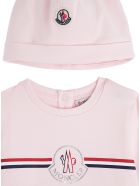 Moncler Onesie And Hat Suit In Pink Jersey Moncler Onesie And Hat Suit In Pink Jersey - Pink