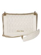 Miu Miu Matelassé Chain Shoulder Bag Miu Miu Matelassé Chain Shoulder Bag - White