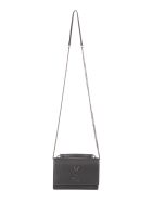 Sunset Chain Wallet In Grey-silver Smooth Leather Saint Laurent Sunset Chain Wallet In Grey-silver Smooth Leather - Storm/storm