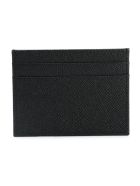 Dolce & Gabbana Card Holder In Hammered Leather With Logo Dolce & Gabbana Card Holder In Hammered Leather With Logo - Black