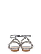 Christian Louboutin Mafaldina Flats In Silver Leather Christian Louboutin Mafaldina Flats In Silver Leather - silver