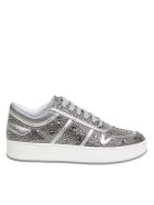 Jimmy Choo Hawaii Sneakers In Satin With Crystals Jimmy Choo Hawaii Sneakers In Satin With Crystals - Silver