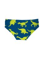 Blue Navy Boy Swim Briefs Yellow Fluo Dino Print MC2 Saint Barth Blue Navy Boy Swim Briefs Yellow Fluo Dino Print