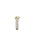 Saint Laurent Carré Bracelet In Leather And Metal Saint Laurent Carré Bracelet In Leather And Metal - CREAM