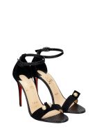 Christian Louboutin Stanisandal 100 Sandals In Black Suede Christian Louboutin Stanisandal 100 Sandals In Black Suede - black