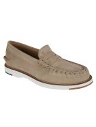 Tod's Exposed Stitching Logo Stamp Loafers Tod's Exposed Stitching Logo Stamp Loafers - Beige