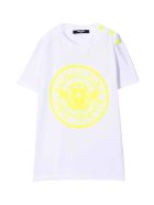 Balmain Unisex White T-shirt Balmain Unisex White T-shirt - Bianco/giallo