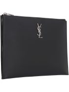 Saint Laurent Leather Tablet Pouch Saint Laurent Leather Tablet Pouch - Nero