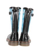 Gallucci Black High Boot With White Clouds For Girl Gallucci Black High Boot With White Clouds For Girl - Black