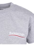 Balenciaga Woman Grey Slim Fit Political Campaign T-shirt Balenciaga Woman Grey Slim Fit Political Campaign T-shirt - Grigio