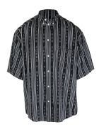 Man Black And Grey Large Fit Short Sleeve Shirt Balenciaga Man Black And Grey Large Fit Short Sleeve Shirt - Black/grey