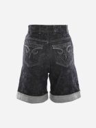 Chloé Stretch Cotton Shorts With East-west Embroidery Chloé Stretch Cotton Shorts With East-west Embroidery - Grey