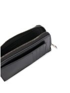 Man Black Wallet With Logo And Card Holder Alexander McQueen Man Black Wallet With Logo And Card Holder - Black