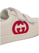 Gucci Ace Leather Sneakers With Logo Gucci Ace Leather Sneakers With Logo - White Red
