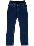 Emporio Armani Blue Denim Jeans With Elastic Waist Emporio Armani Blue Denim Jeans With Elastic Waist - Blu