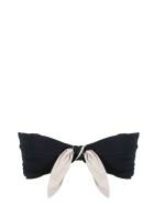Saint Laurent Knot Draped Bikini Top Saint Laurent Knot Draped Bikini Top - Black