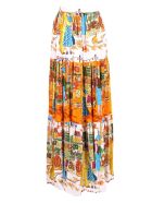 Alessandro Enriquez 'vegan Love' Viscose Skirt Alessandro Enriquez 'vegan Love' Viscose Skirt - Multicolor