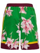 Valentino Multicolor Bermuda Shorts With Floral Print Valentino Multicolor Bermuda Shorts With Floral Print - Green