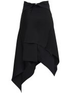 Givenchy Black Asymmetrical Viscose Blend Skirt Givenchy Black Asymmetrical Viscose Blend Skirt - Black