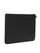 Givenchy Logo Leather Pouch Givenchy Logo Leather Pouch - Black white