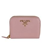 Prada Zip-around Metal Plaque Coin Purse Prada Zip-around Metal Plaque Coin Purse - Pesca