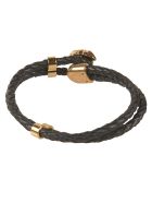 Versace Medusa Head Plaque Woven Bracelet Versace Medusa Head Plaque Woven Bracelet - Black