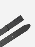 Fendi Leather Belt With Ff Baguette Buckle Fendi Leather Belt With Ff Baguette Buckle - Black