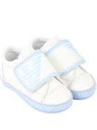 Armani Collezioni White Sneakers For Babyboy With Logo Armani Collezioni White Sneakers For Babyboy With Logo - White