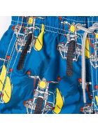 Motorbicycle Print Boy Swim Trunks MC2 Saint Barth Motorbicycle Print Boy Swim Trunks