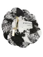 Philosophy di Lorenzo Serafini Floral Brooch Philosophy di Lorenzo Serafini Floral Brooch - White/Black