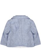 Armani Collezioni Light Blue Suit For Babyboy With Logo Armani Collezioni Light Blue Suit For Babyboy With Logo - Light Blue