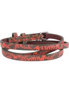 Alexander McQueen Leather Bracelet With Medallion And Skull Alexander McQueen Leather Bracelet With Medallion And Skull - khaki