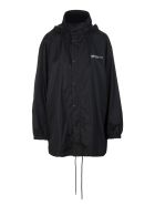 Man Black Wide Line Corporate Windbreaker Balenciaga Man Black Wide Line Corporate Windbreaker - Black