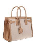 Baby Sac De Jour Bag In Canvas And Camel Leather Saint Laurent Baby Sac De Jour Bag In Canvas And Camel Leather - Nat.beige/vint.bro.gold