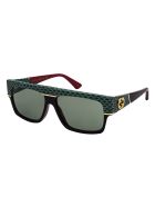 Gg0483s Sunglasses Gucci Gg0483s Sunglasses - 003 BLACK BLACK GREEN