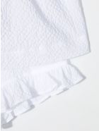 Newborn Two-piece Suit In White Cotton With Application Il Gufo Newborn Two-piece Suit In White Cotton With Application - Bianco