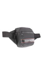 Alexander McQueen Logo Stripe Belt Bag Alexander McQueen Logo Stripe Belt Bag - Black/l.red/black
