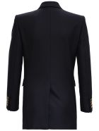 Saint Laurent Double-breasted Blazer In Wool Twill Saint Laurent Double-breasted Blazer In Wool Twill - Blu