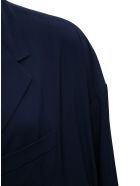 Balenciaga Oversize Long Coat In Blue Nylon Balenciaga Oversize Long Coat In Blue Nylon - Blu