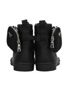 Prada Prada Wheel Re-nylon High-top Sneakers Prada Prada Wheel Re-nylon High-top Sneakers - BLACK