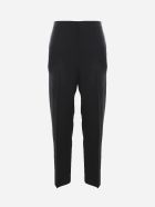 Valentino Basic Trousers Made Of Wool And Mohair Valentino Basic Trousers Made Of Wool And Mohair - Black