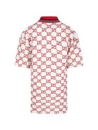 Gucci Ivory Dress For Girl With Double Gg Gucci Ivory Dress For Girl With Double Gg - Ivory