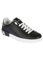 Leather Sneakers Dolce & Gabbana Leather Sneakers - Black Silver
