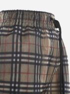 Burberry Shorts With All-over Vintage Check Motif Burberry Shorts With All-over Vintage Check Motif - Beige