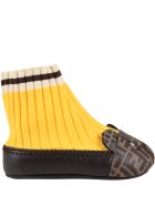Fendi Multicolor Ballet Flats For Baby Girl With Bear Fendi Multicolor Ballet Flats For Baby Girl With Bear - Multicolor