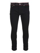 Man Black Jeans With Logo Band Alexander McQueen Man Black Jeans With Logo Band - Black