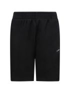 Balenciaga Black Shorts For Kids With White Logo Balenciaga Black Shorts For Kids With White Logo - Black