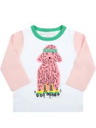 Stella McCartney Kids Multicolor T-shirt For Baby Girl With Dog Stella McCartney Kids Multicolor T-shirt For Baby Girl With Dog - Multicolor